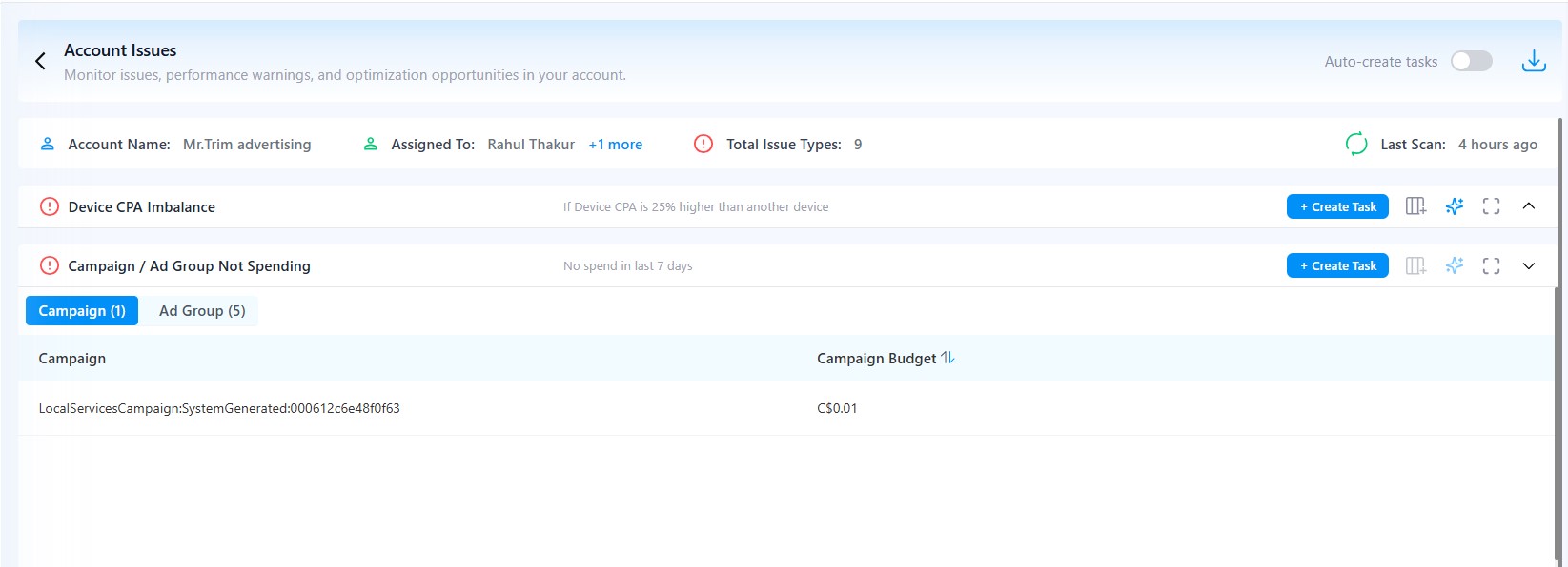 High Spend Keyword with 0 Conversions - Google Ads account issues report